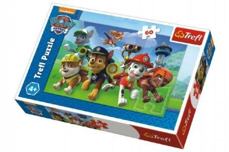 Puzzle Paw Patrol/Tlapková patrola Připraveni do akce 33x22cm 60 dílků v krabici 21x14x4cm