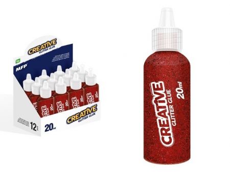 Lepidlo glitrové 20ml červené