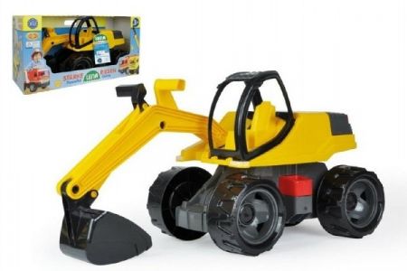 Bagr žlutočerný Giga Trucks plast 80cm v krabici 70x35x29cm