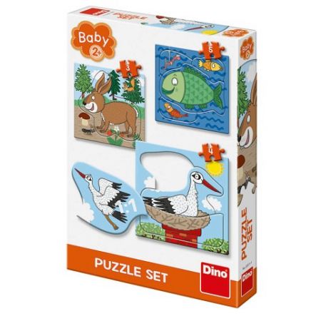 Puzzle baby 3-5 - zvířátka kde žijí