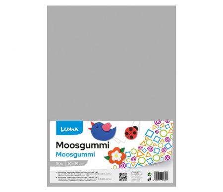 MOOSGUMMI A4 šedá