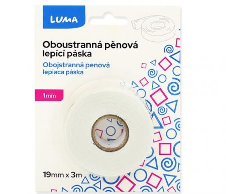 Lepící páska oboustranná montážní 19mm x 3m