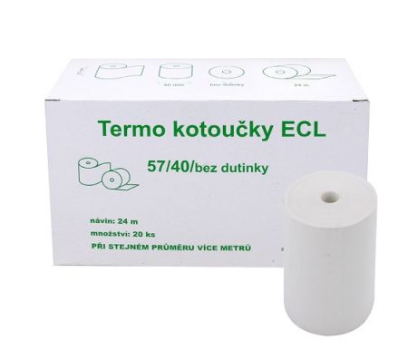 Kotouček do pokladny termocitlivý ECL 57/40 24m, EET