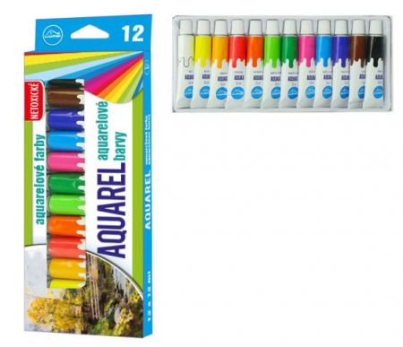 Barvy aquarelové sada 12 barev 12ml