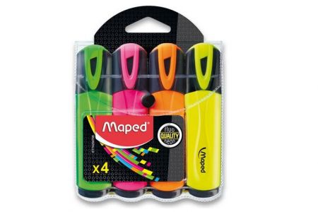 Zvýrazňovač Maped Fluo Peps Classic <br />sada 4barev