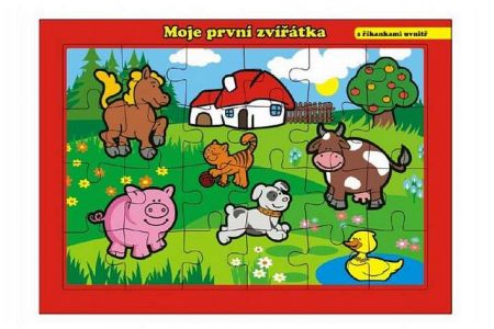 Puzzle deskové Moje první zvířátka farma 26x17cm 24 dílků MPZ