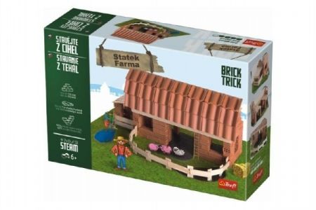 Stavějte z cihel Statek stavebnice Brick Trick v krabici 40x27x9cm