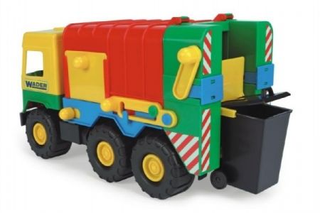 Auto middle Truck popelář plast 41cm Wader v sáčku