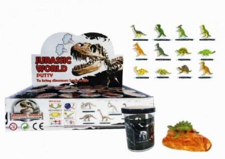 Sliz - hmota 80g Dinosaurus 6cm asst 24ks v boxu