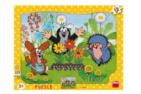 Puzzle deskové Krtek zahradník 36x28cm 12 dílků