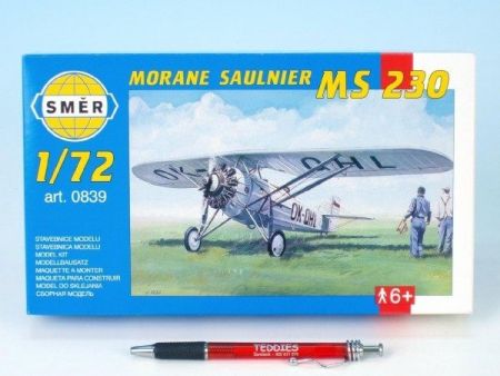 Model Morane Saulnier MS 230 9,4x14,6cm v krabici 25x14,5x4,5cm