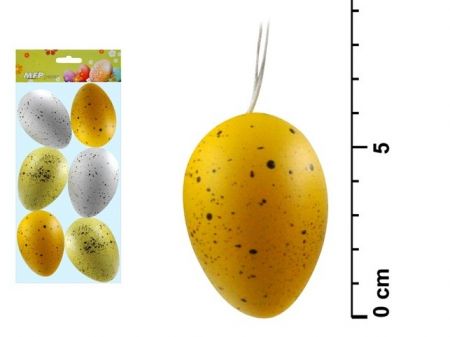 Vajíčka plast 6cm kropenatá 6ks v balení MFP