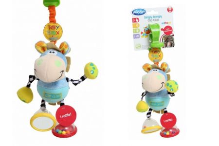 Playgro Závěsný oslík s klipem 0m+