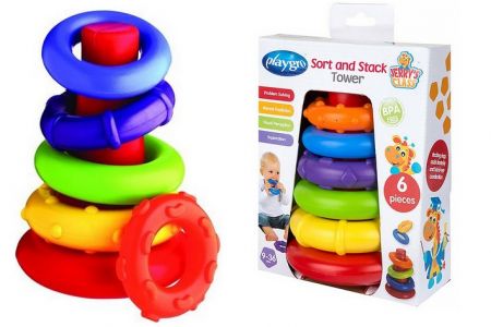 Playgro Plastové navlékací kroužky 3m+