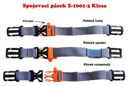 A-EMIPO Spojovací prsní pásek s píšťalkou Klasa pro školní batohy a aktovky