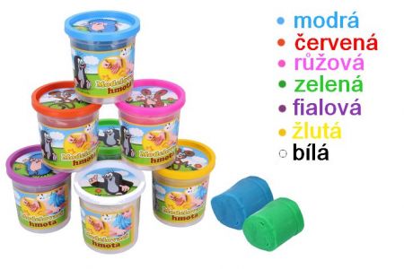 Modelovací hmota Krtek 140g v kelímku, 7druhů KRTEČEK (modelína-plastelína)