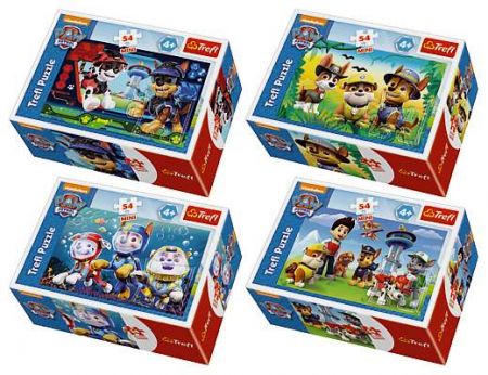 Minipuzzle Tlapková Patrola/Paw Patrol 54dílků krabičce