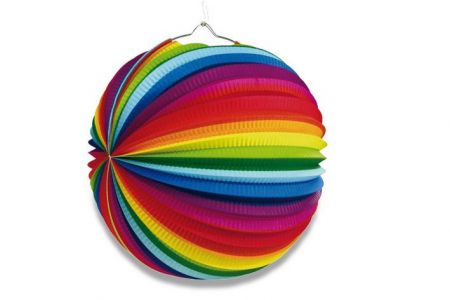 Papírový lampion koule 25cm RAINBOW (duhový)