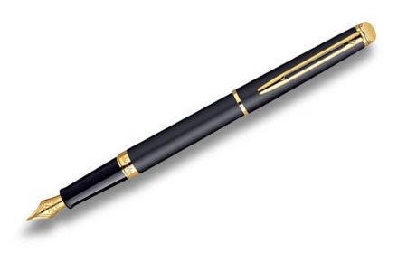 WATERMAN Hémisphere Matt Black GT plnicí pero Hrot F (plnící)