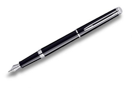 WATERMAN Hémisphere Black Lacquer CT plnicí pero Hrot M (plnící)