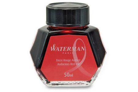 Inkoust lahvičkový Waterman Audacious Red, červený (do plnicích per WATERMAN)