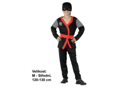 Kostým na karneval NINJA 120-130cm 5-9let (šaty na karneval)