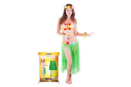 Sukně Hawaii dospělá 72cm zelená