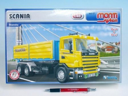 Stavebnice Monti 67 Scania Skanska 1:48 v krabici 32x20,5x7,5cm