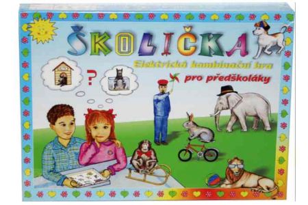 Školička 1 společenská hra na baterie v krabici 22x16x3cm