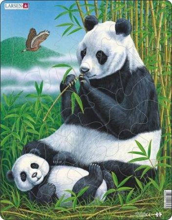 Puzzle Panda s mládětem 33 dílků