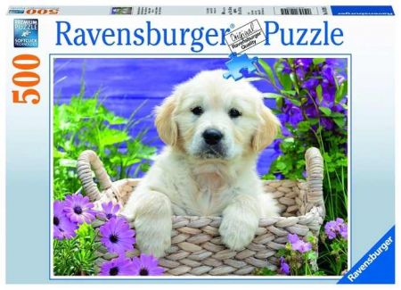 Puzzle 500 dílků Roztomilý zlatý retriever