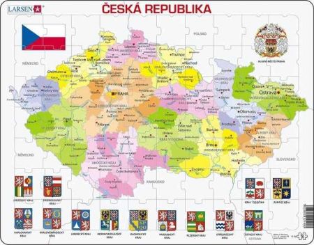 Puzzle Mapa - Česká republika 56 dílků