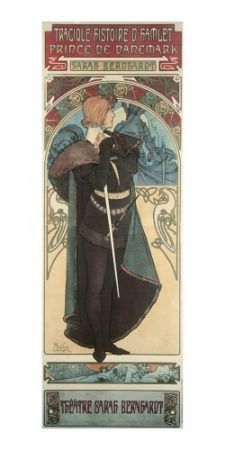 Pohled Alfons Mucha – Hamlet, dlouhý 