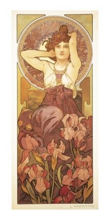 Pohled Alfons Mucha – Amethyst, dlouhý 