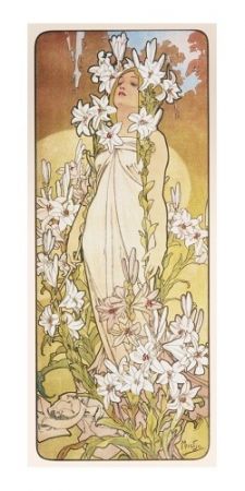 Pohled Alfons Mucha – Lily, dlouhý 