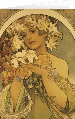 Blahopřání Alfons Mucha – Flower 