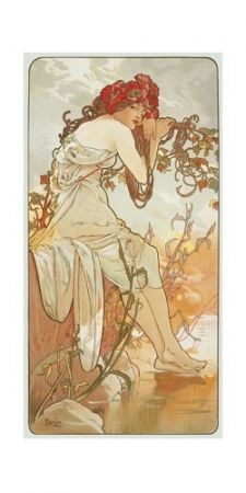 Pohled Alfons Mucha – Summer, dlouhý