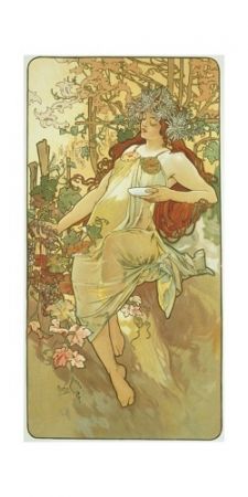 Pohled Alfons Mucha – Autumn, dlouhý