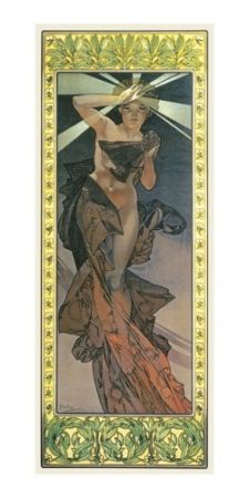 Pohled Alfons Mucha – Morning Star, dlouhý 