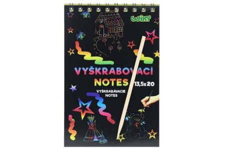 Vyškrabovací notes 20x13,5cm/12 listů