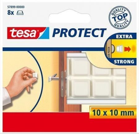 Ochranné nárazníky &quot;Protect® 57899&quot;, bílá, 10 mm x 10 mm TESA