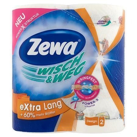 Kuchyňské utěrky &quot;Wisch&amp;Weg extra lang&quot;, 2vrstvé, 2 role, ZEWA