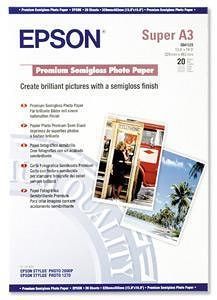 Fotografický papír, do inkoustové tiskárny, pololesklý, A3+, 251g, EPSON