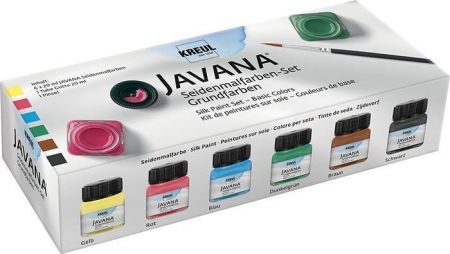 Sada Barva na hedvábí &quot;Silk Paint&quot; 6 x 20 ml základní, JAVANA, KREUL