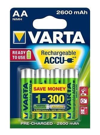 Nabíjecí baterie, AA (tužková), 4x2500 mAh, přednabité, VARTA &quot;Professional Accu&quot;