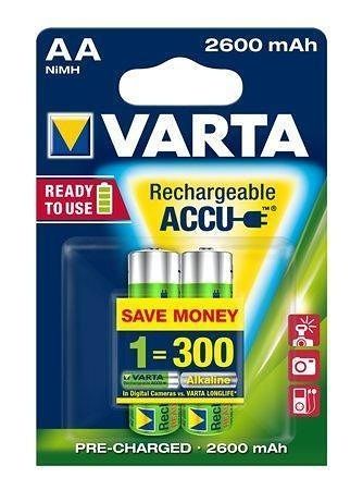 Nabíjecí baterie, AA, 2x2500 mAh, přednabité, VARTA &quot;Professional Accu&quot;