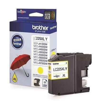 LC225XLY Inkjet cart. pro MFC-J4420DW, MFC-J4620DW tiskárny, BROTHER žlutá, 1200 stran