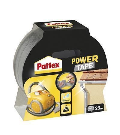 Universální lepící páska, 50 mm x 25 m, HENKEL &quot;Pattex Power Tap&quot;, stříbrná