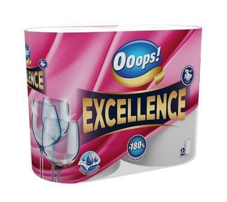 Kuchyňské utěrky &quot;Ooops! Excellence&quot;, 3-vrstvé, 2 role