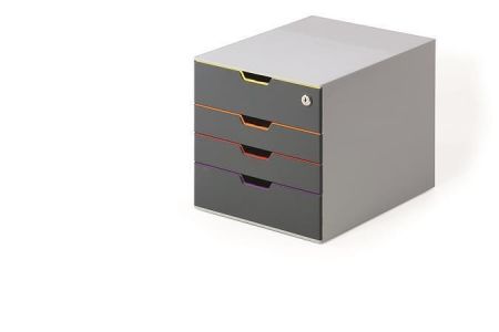 Zásuvkový box &quot;VARICOLOR® SAFE&quot;, mix barev, plast, 3+1 uzamykatelná zásuvka, DURABLE